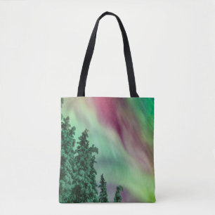 Northern Lights   Winter in Glennallen, Alaska Tote Bag