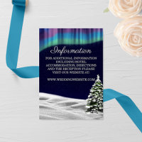 Northern Lights Winter Wedding Enclosure Card