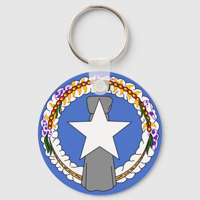 Northern Mariana Flag Key Ring (Front)