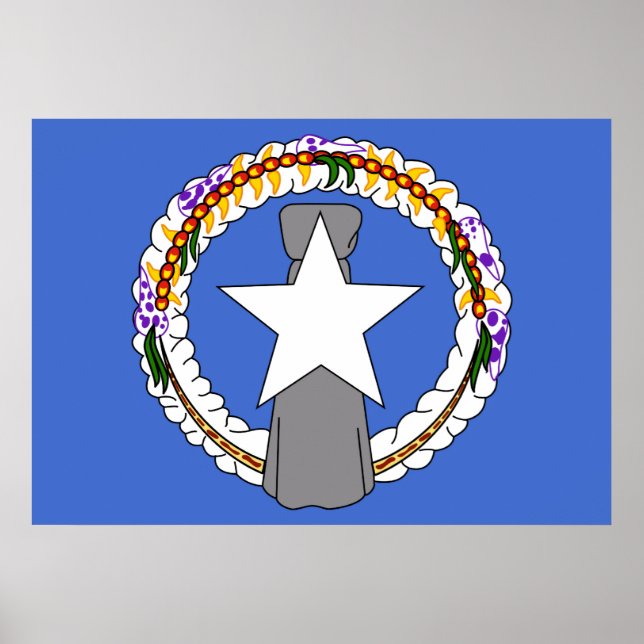 Northern Mariana Flag Poster (Front)