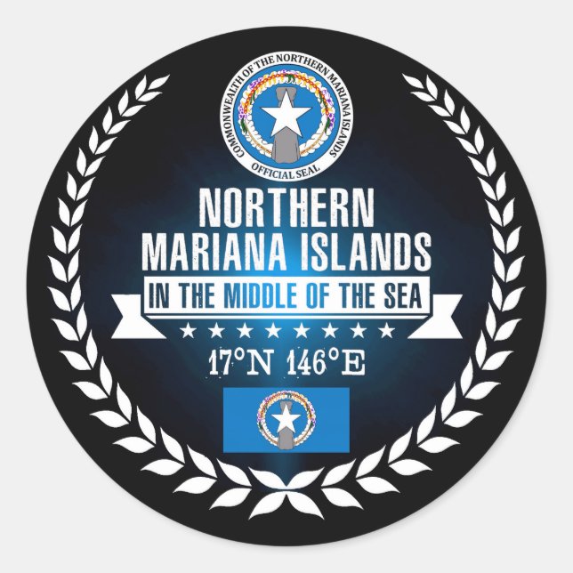 Northern Mariana Islands Classic Round Sticker (Front)