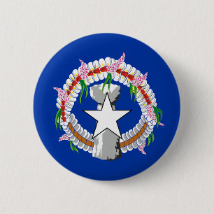 Northern Mariana Islands Flag 6 Cm Round Badge