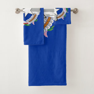 Northern Mariana Islands Flag Bath Towel Set