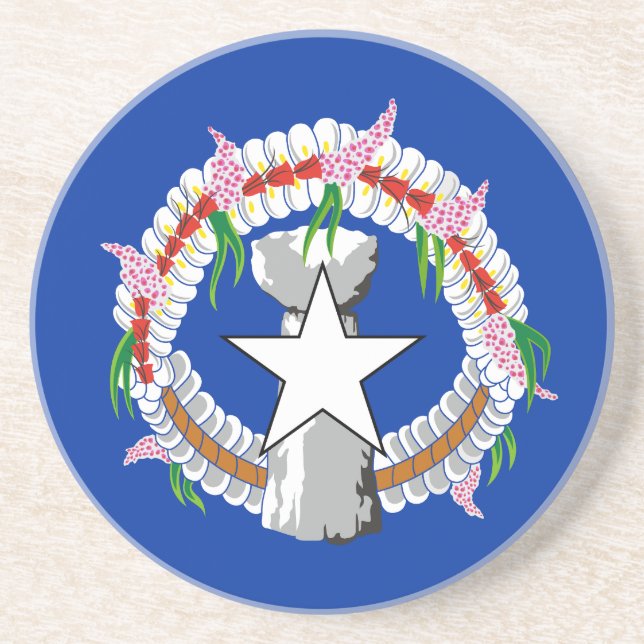 Northern Mariana Islands Flag Coaster (Front)