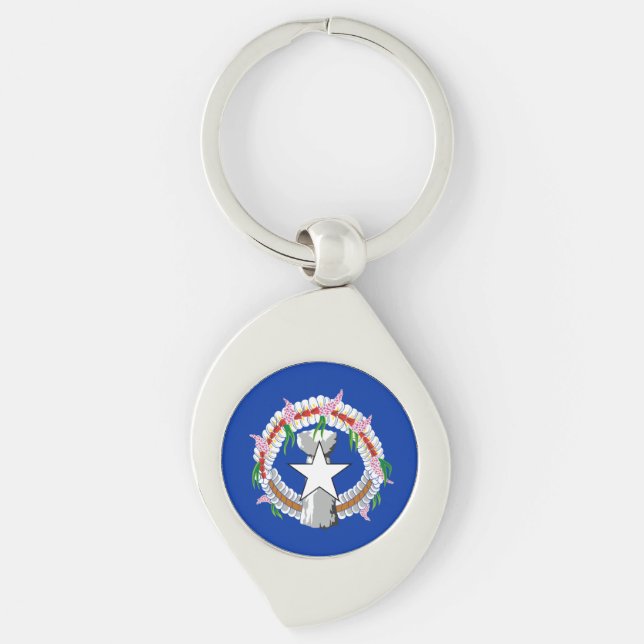 Northern Mariana Islands Flag Key Ring (Front)