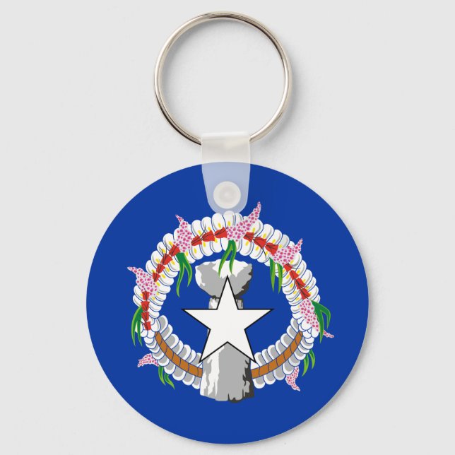 Northern Mariana Islands Flag Key Ring (Front)
