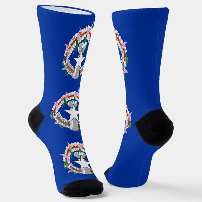 Northern Mariana Islands Flag Socks (Angled)