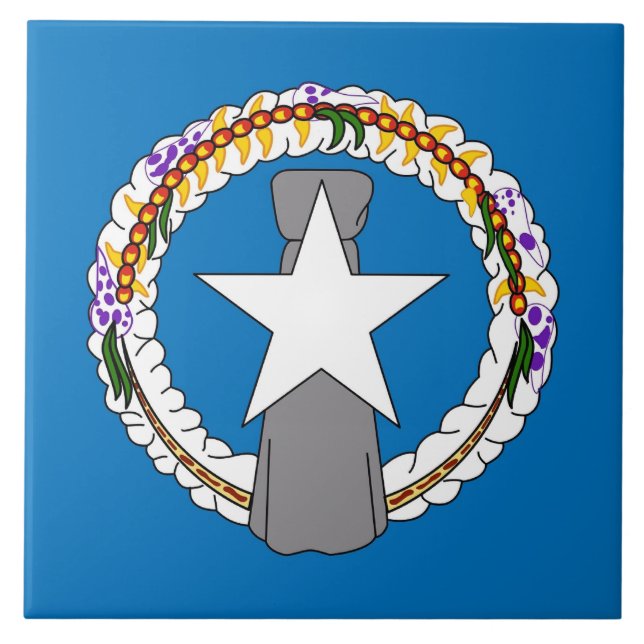 Northern Mariana Islands Flag Tile (Front)