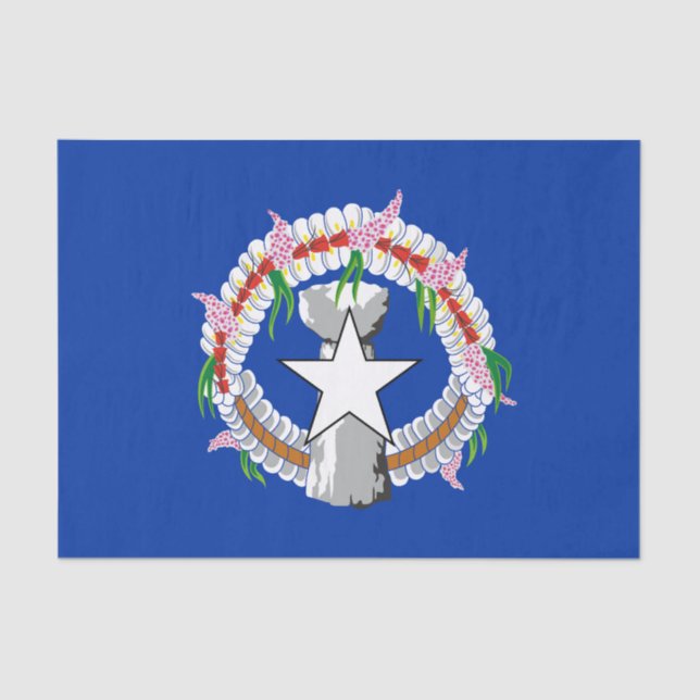 Northern Mariana Islands Flag Tissue Paper (Front)
