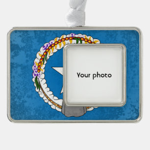 Northern Mariana Islands Silver Plated Framed Ornament