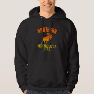 Northern Minnesota Girl Mn Moose Hoodie
