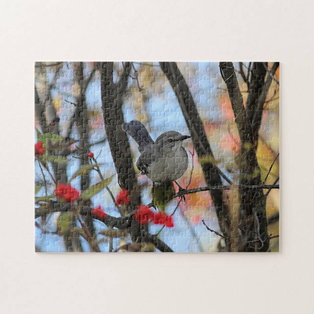 Northern mockingbird jigsaw puzzle (Horizontal)