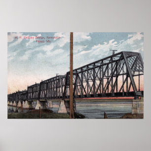 Northern Pacific Bridge View Poster