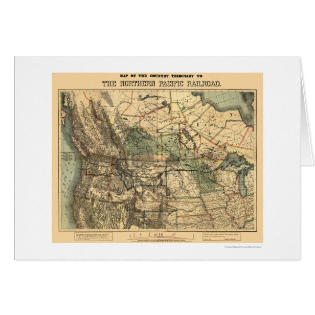 Northern Pacific Railroad Map 1871 (Front Horizontal)