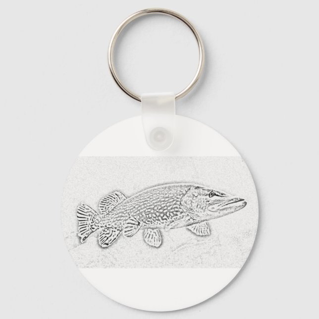 Northern pike key ring (Front)