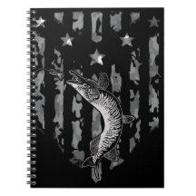 Northern Pike Tiger Musky Fishing Flag Camo