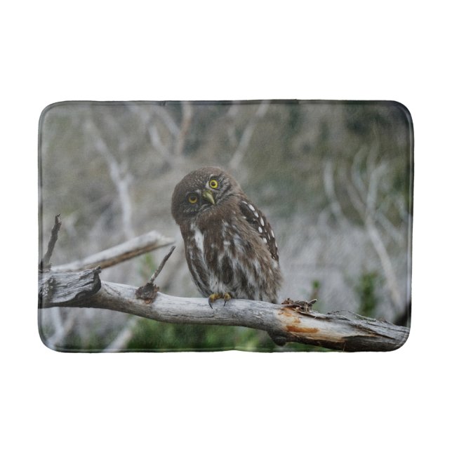 Northern Pygmy Owl Bath Mat (Front)