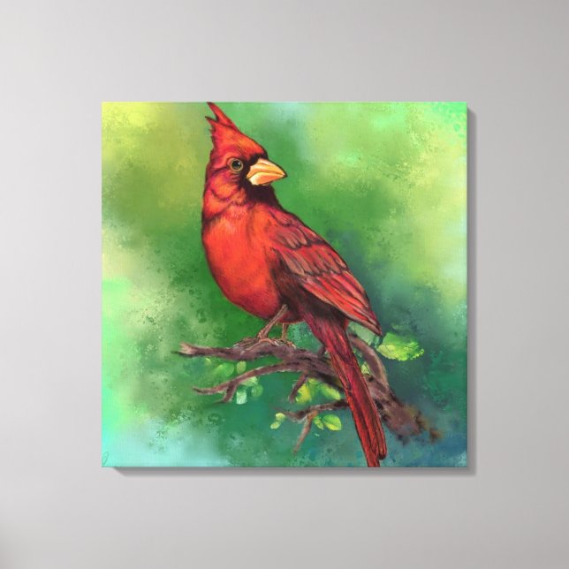 Northern Red Cardinal Canvas Print (Front)