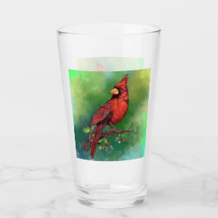 Northern Red Cardinal Glass