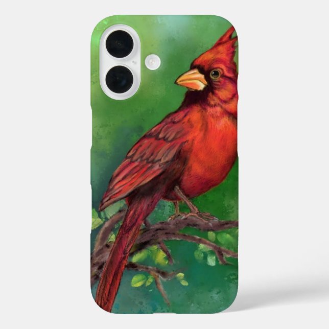 Northern Red Cardinal iPhone Case (Back)