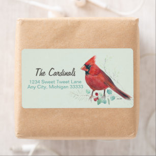 Northern Red Cardinal Watercolor Art