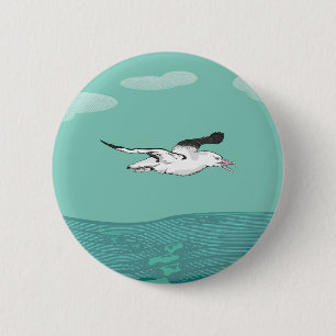 Northern Royal Albatross Toroa 6 Cm Round Badge