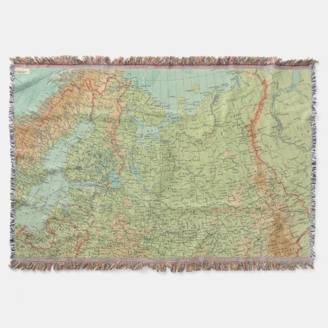 Northern Russia & Finland Throw Blanket (Front)