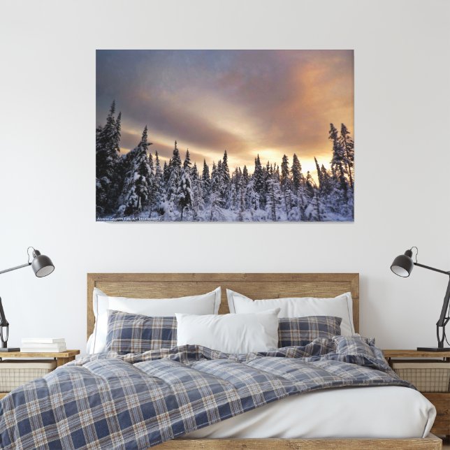 Northern Sky Canvas Print (Insitu(Bedroom))
