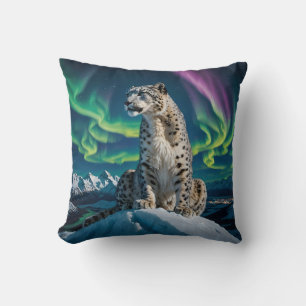 “Northern Sky Wanderer” – Snow Leopard Portrait Cushion