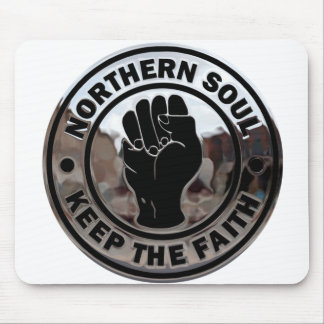 northern soul chrome and black mouse pad