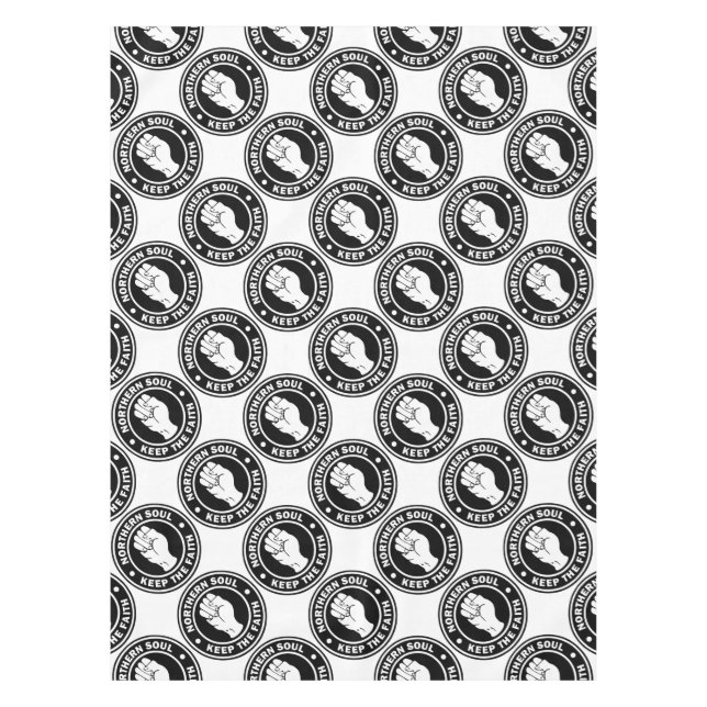 northern soul Logo  black Tablecloth (Front)