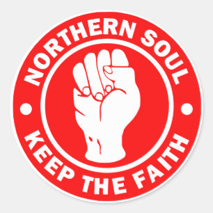 northern soul Logo Red Classic Round Sticker