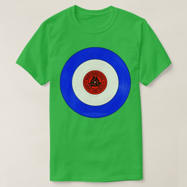 Northern Soul Mod Vinyl Record T-Shirt (Design Front)