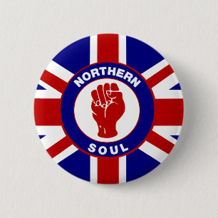 Northern Soul Union jack 6 Cm Round Badge