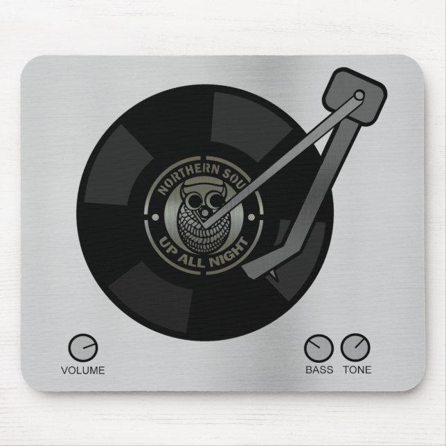 Northern Soul vinyl on turntable Mouse Pad (Front)