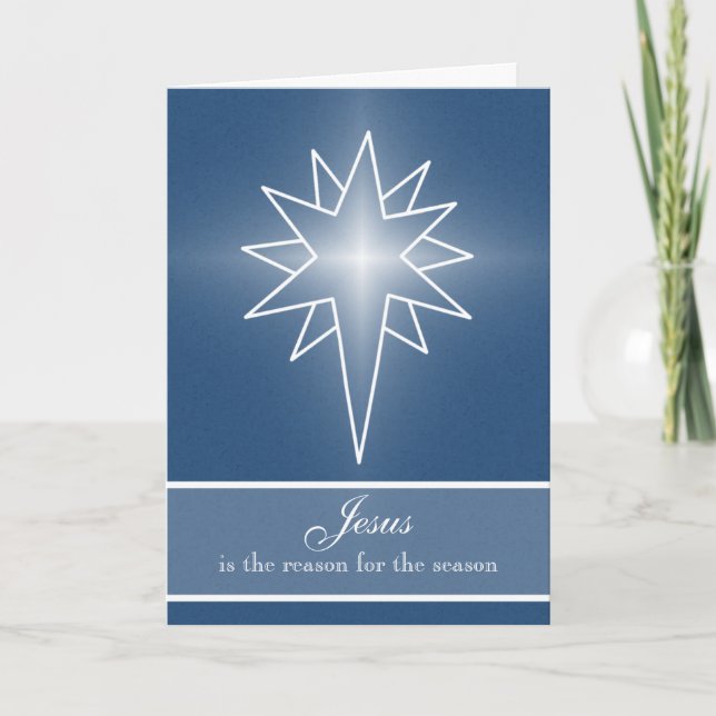 Northern Star Vertical Christmas Card (Front)