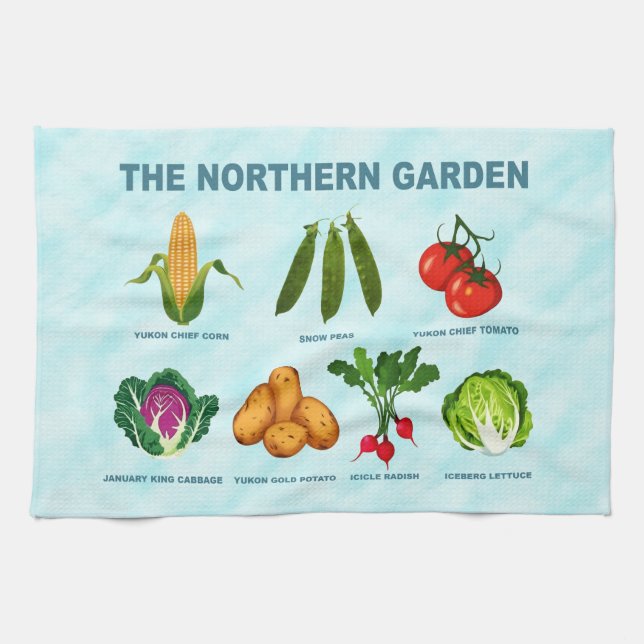 Northern Vegetable Garden Tea Towel (Horizontal)