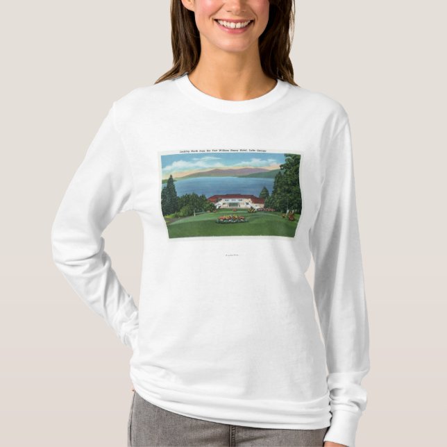 Northern View of Lake from Ft William Henry T-Shirt (Front)