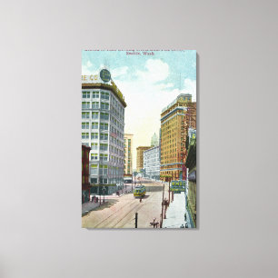 Northern View of Second Ave from Pike Street Canvas Print