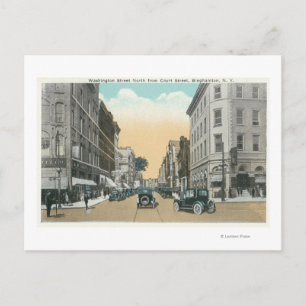 Northern View of Washington Street from Court Postcard