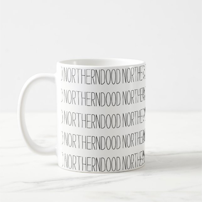 Northerndood Text Mug (Left)