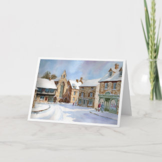 Northleach Market Place in Snow Card