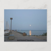 Northport Michigan Marina Moonlight