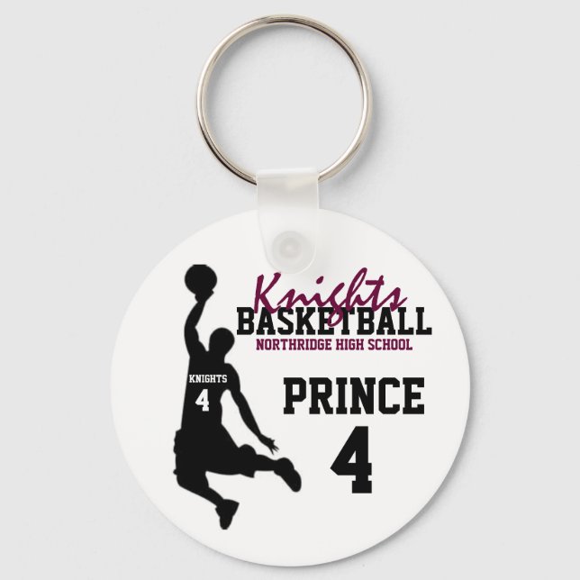 Northridge Basketball Personalised Keychain (Front)