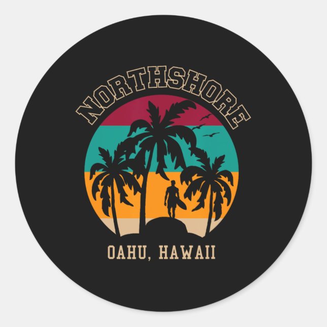 Northshore Oahu Hawaii1  Classic Round Sticker (Front)