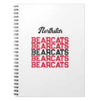 Northstar Bearcats Vintage distresses lettering Notebook