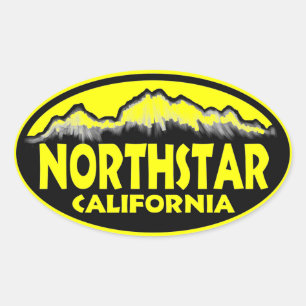 Northstar California yellow oval stickers