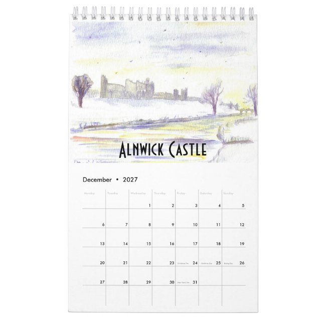 Northumberland Calendar 2019 (Dec 2027)