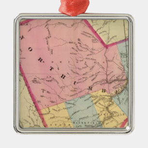 Northumberland Co, NB Metal Tree Decoration