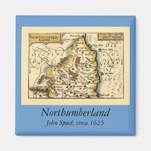 Northumberland County Map, England Magnet